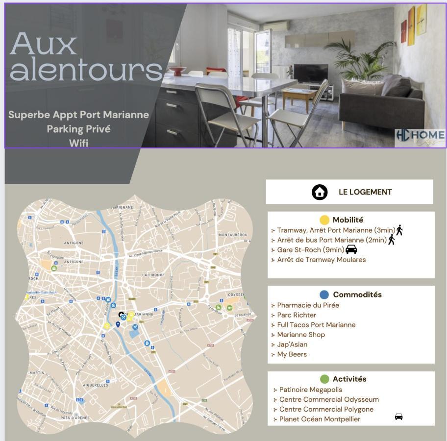 Apartament Superbe Appt Port Marianne, Parking Prive, 4 Personnes Montpellier Zewnętrze zdjęcie
